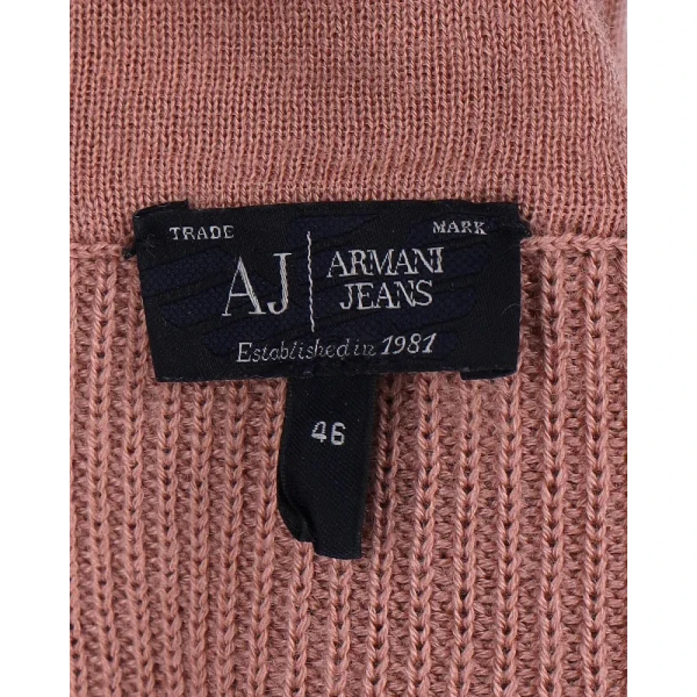 Armani Pre-owned Wool tops Pink Dames