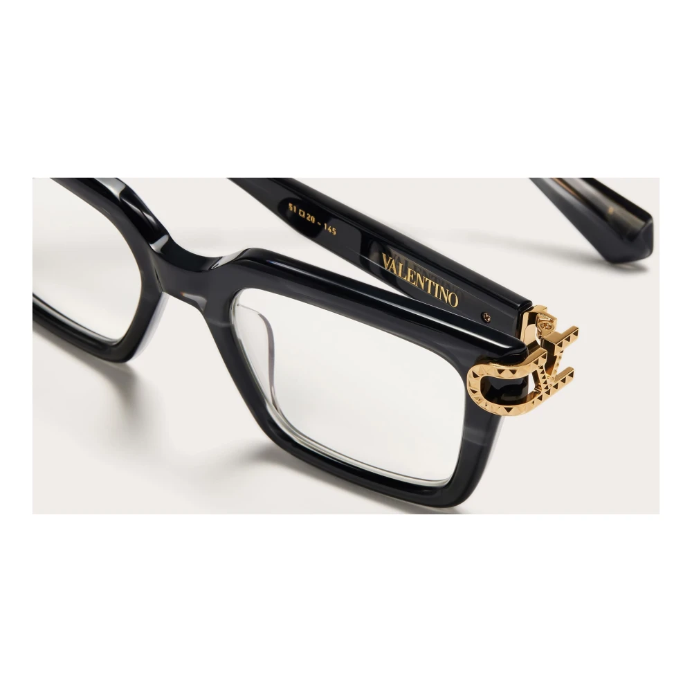Valentino Zwart Swirl Licht Goud Bril Black Dames