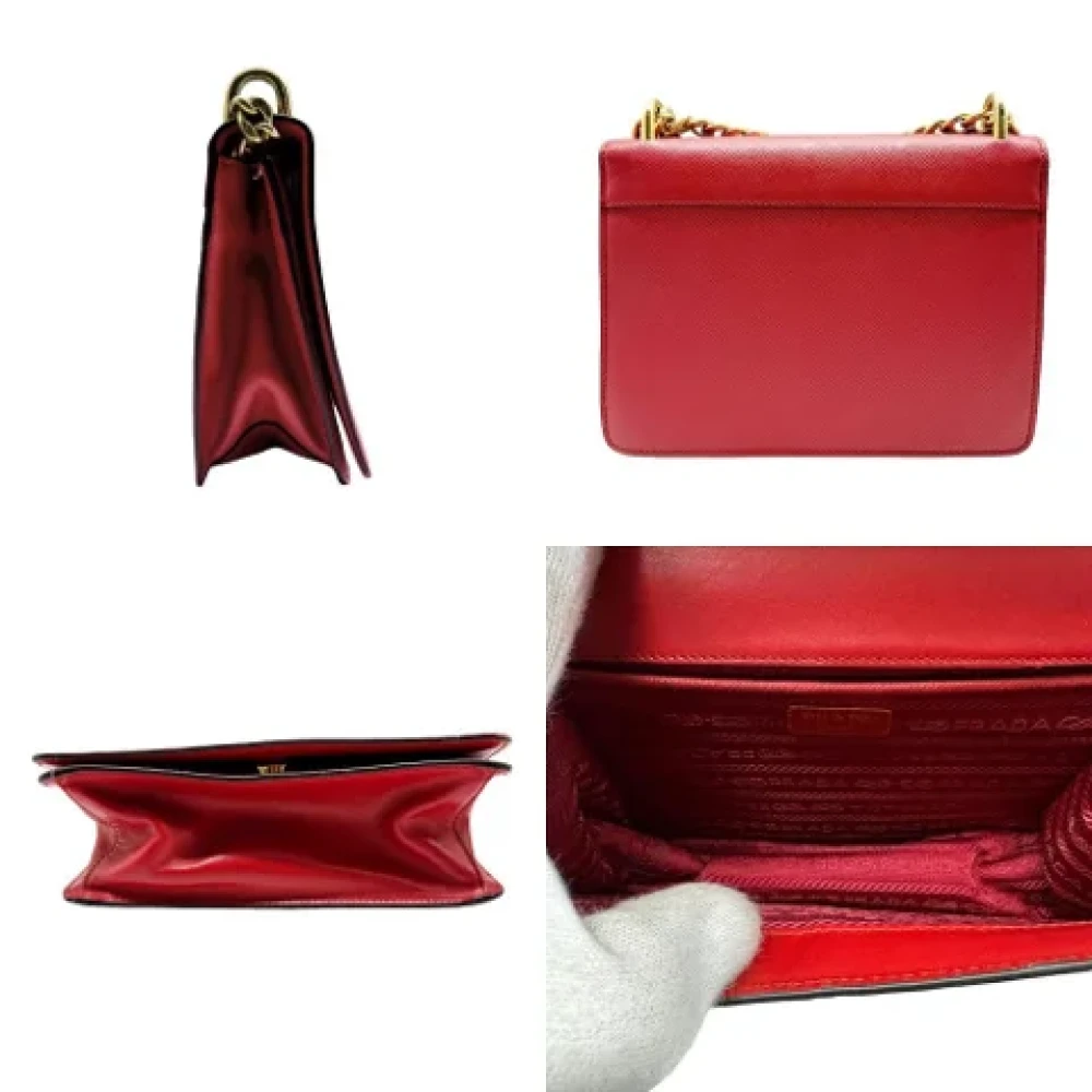 Prada Vintage Pre-owned Leather prada-bags Red Dames