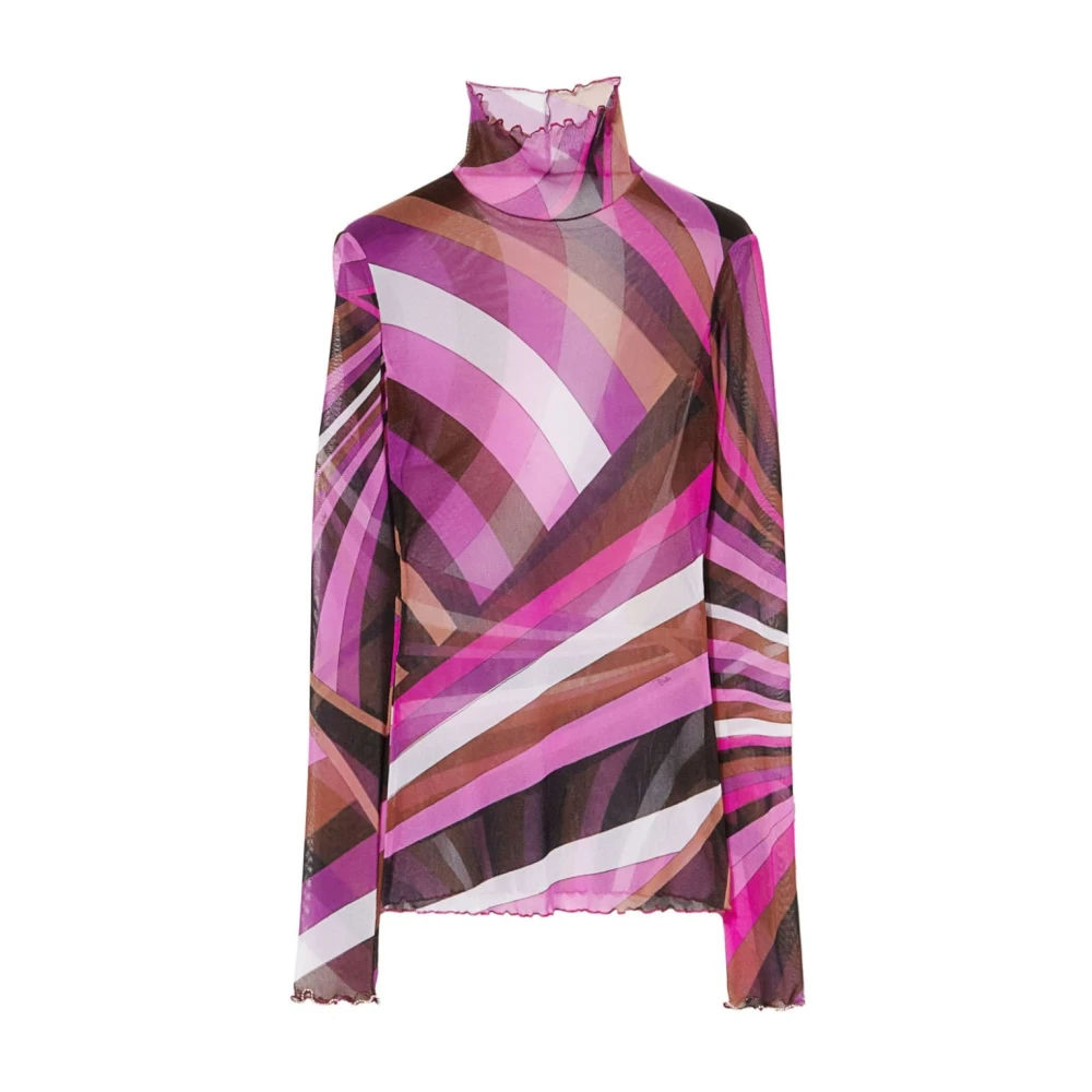 EMILIO PUCCI Fuchsia T-shirt voor vrouwen Multicolor Dames