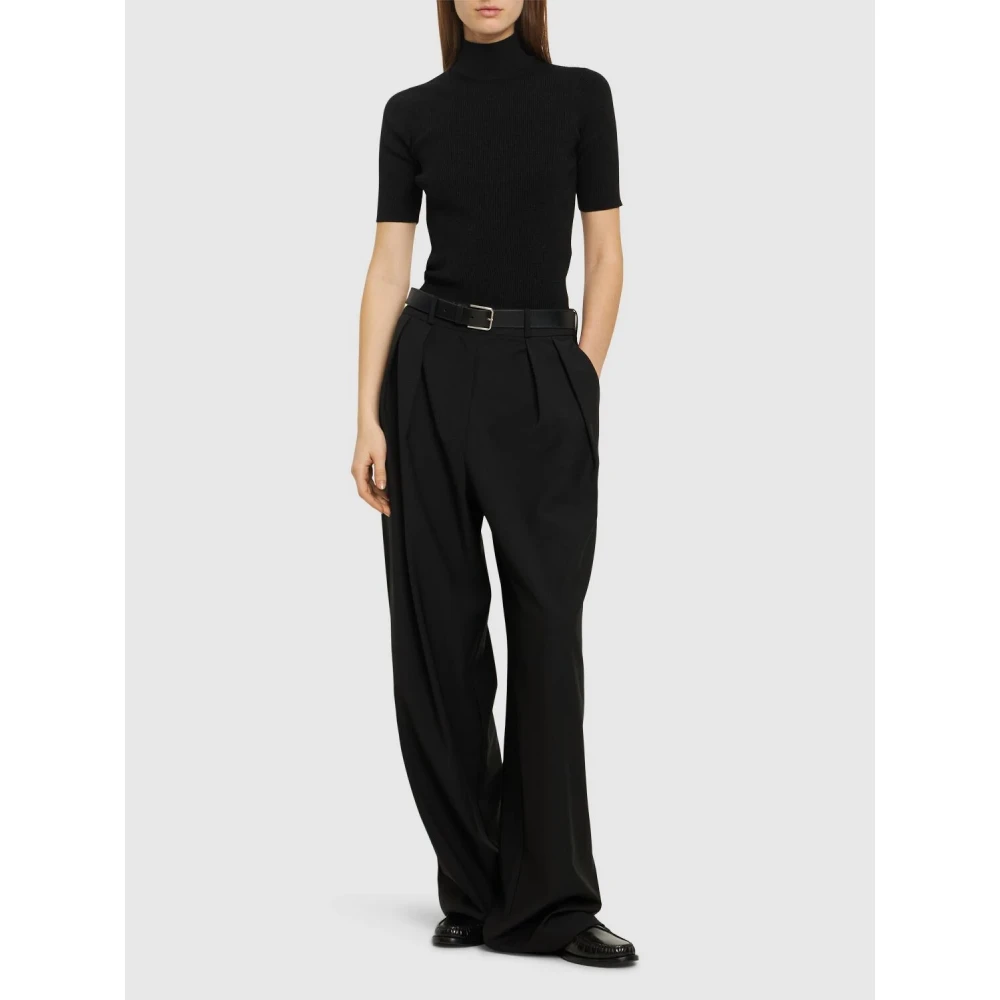 Max Mara Zwarte Gebreide Dames Top met Glans Black Dames
