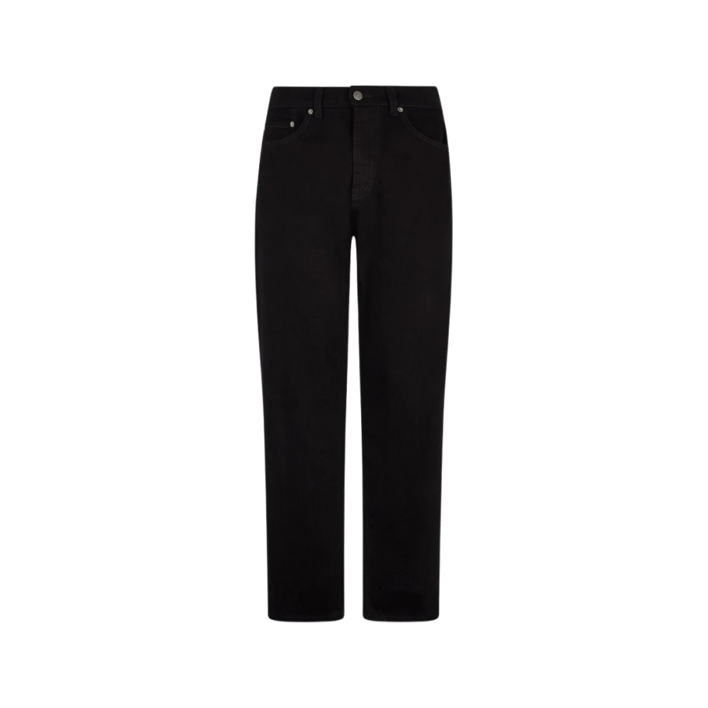 Roberto Cavalli Premium Denim Jeans Straight Leg Black Heren