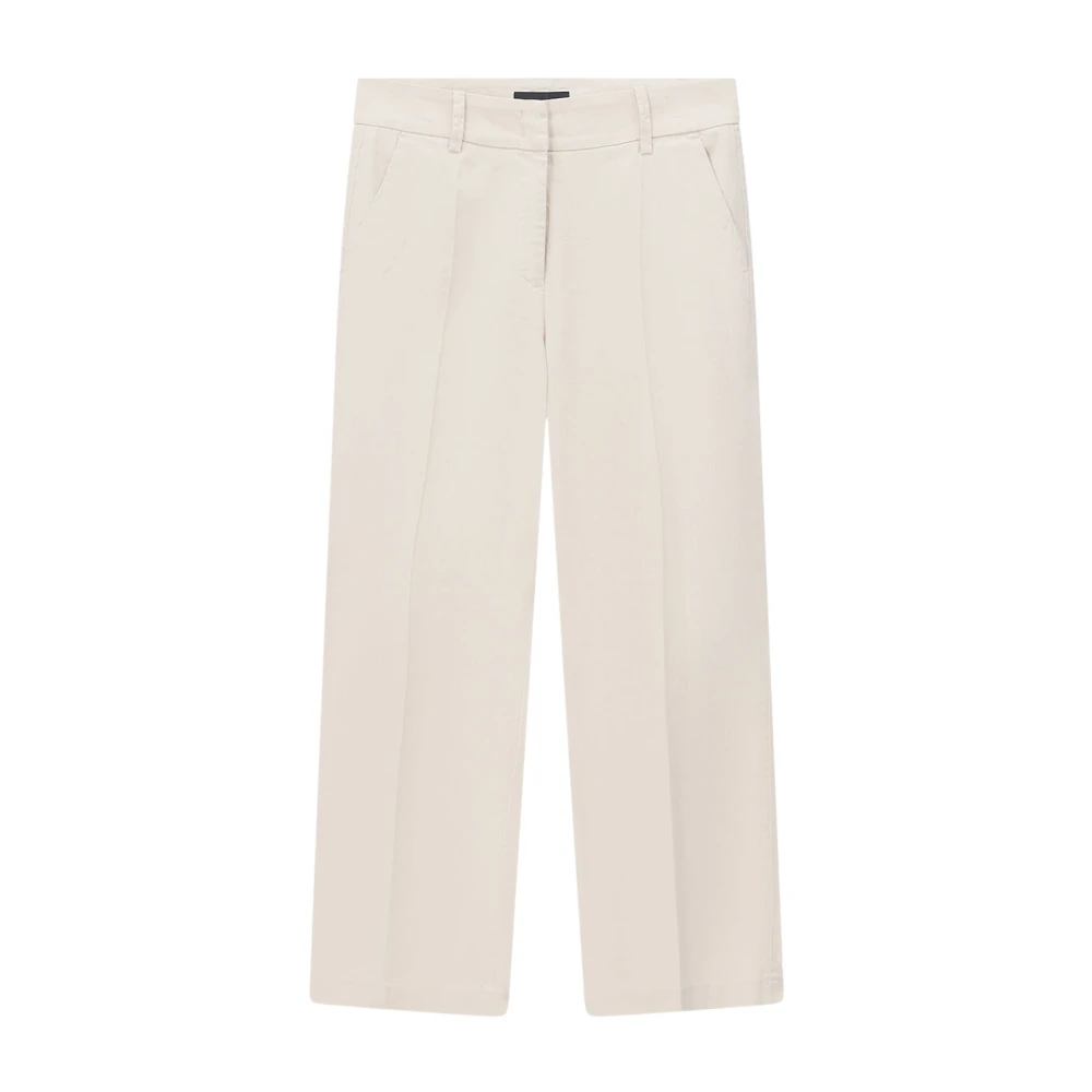 Cambio Women's Beige 7/8 Straight Trousers - Straight Trousers - 2XL - Trousers