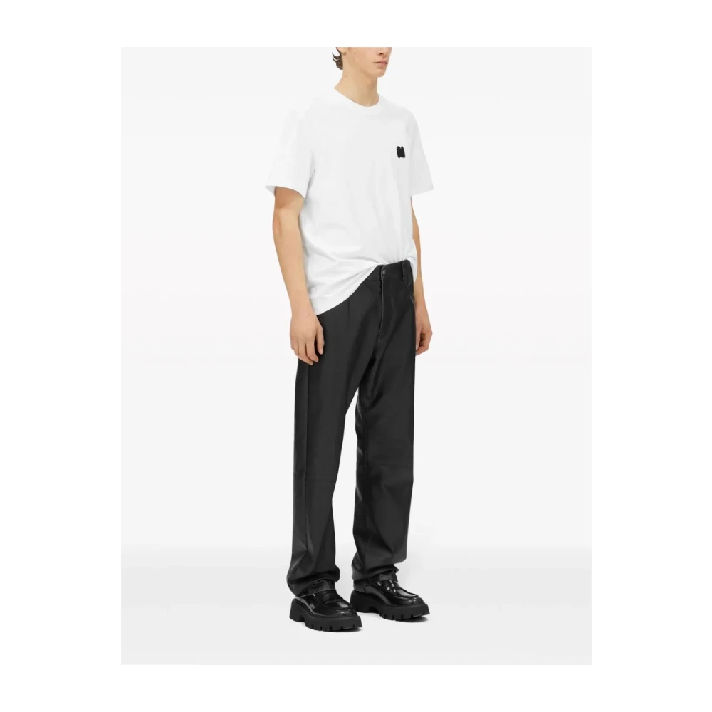 Msgm Witte T-shirts en Polos met Logo White Heren