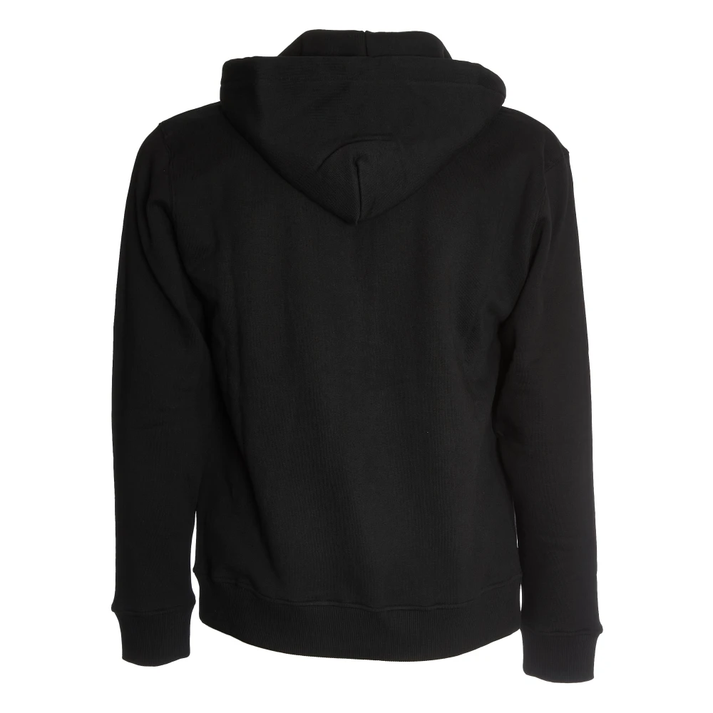Dondup Zwarte Hooded Zip Sweatshirt Aw24 Black Heren