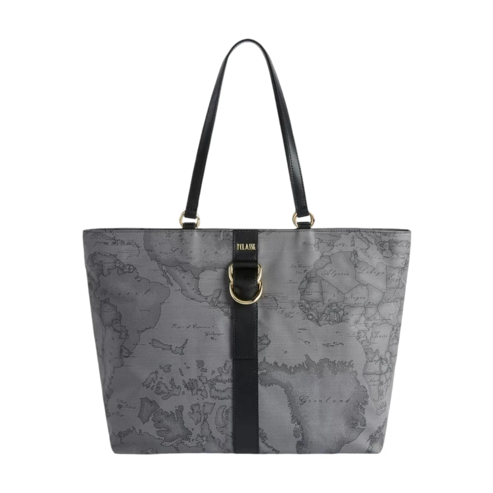 Alviero Martini 1a Classe Geo Dark Shopper Tas in Grijs Gray Dames