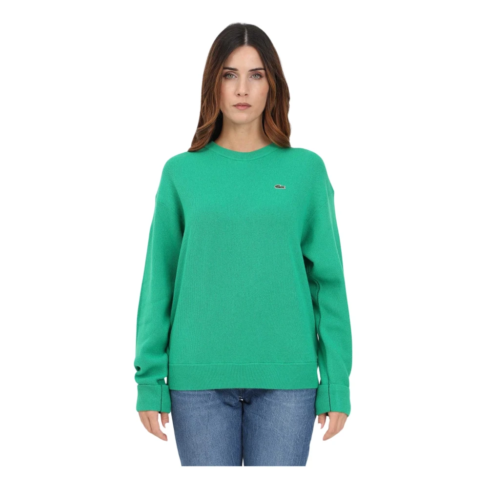 Lacoste Groene Logo Sweaters Green Dames