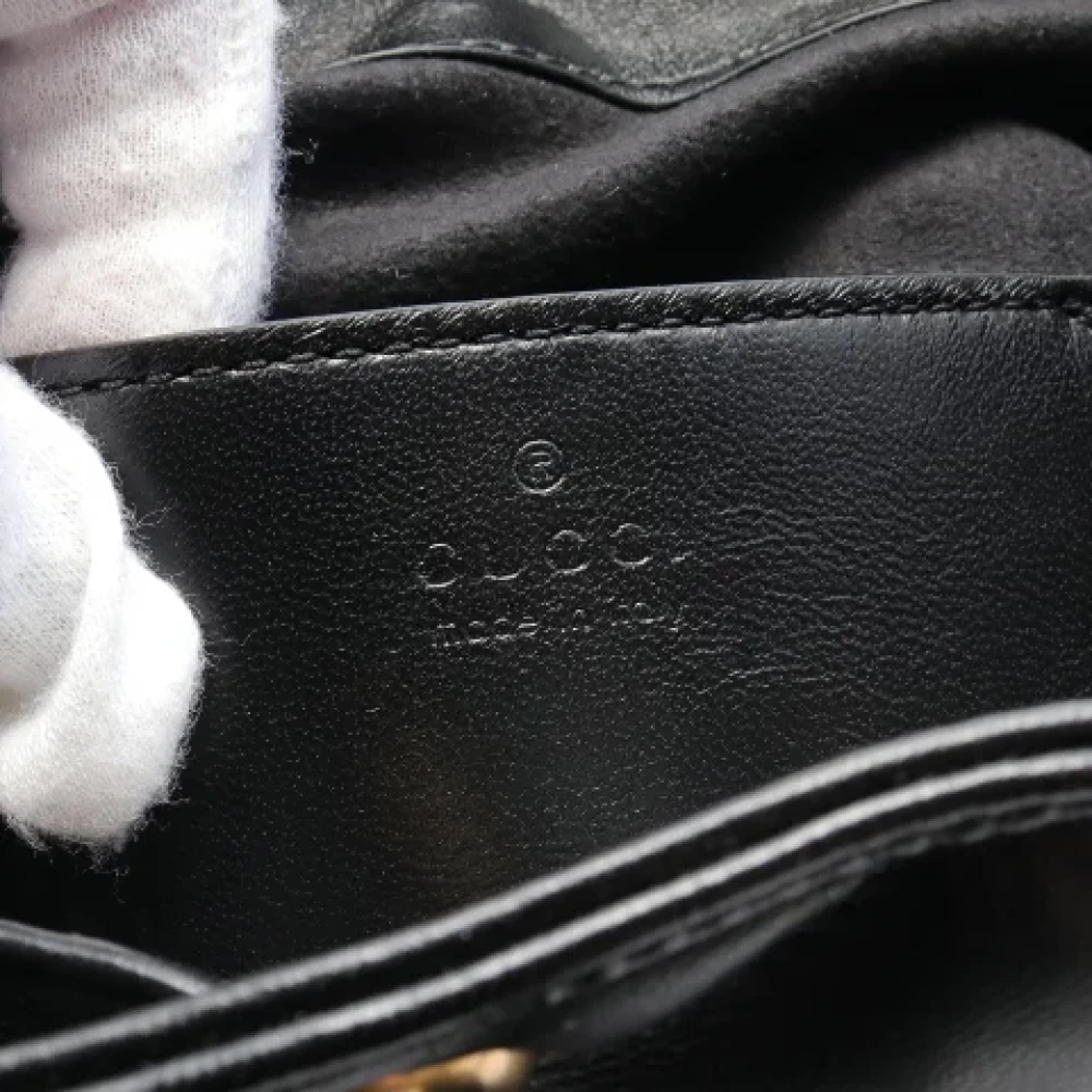 Gucci Vintage Pre-owned Leather backpacks Black Dames