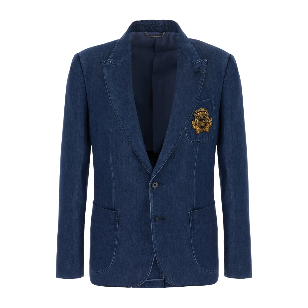 Dolce & Gabbana Men's Blue Denim Blazer - Blazers - Xl - Jackets