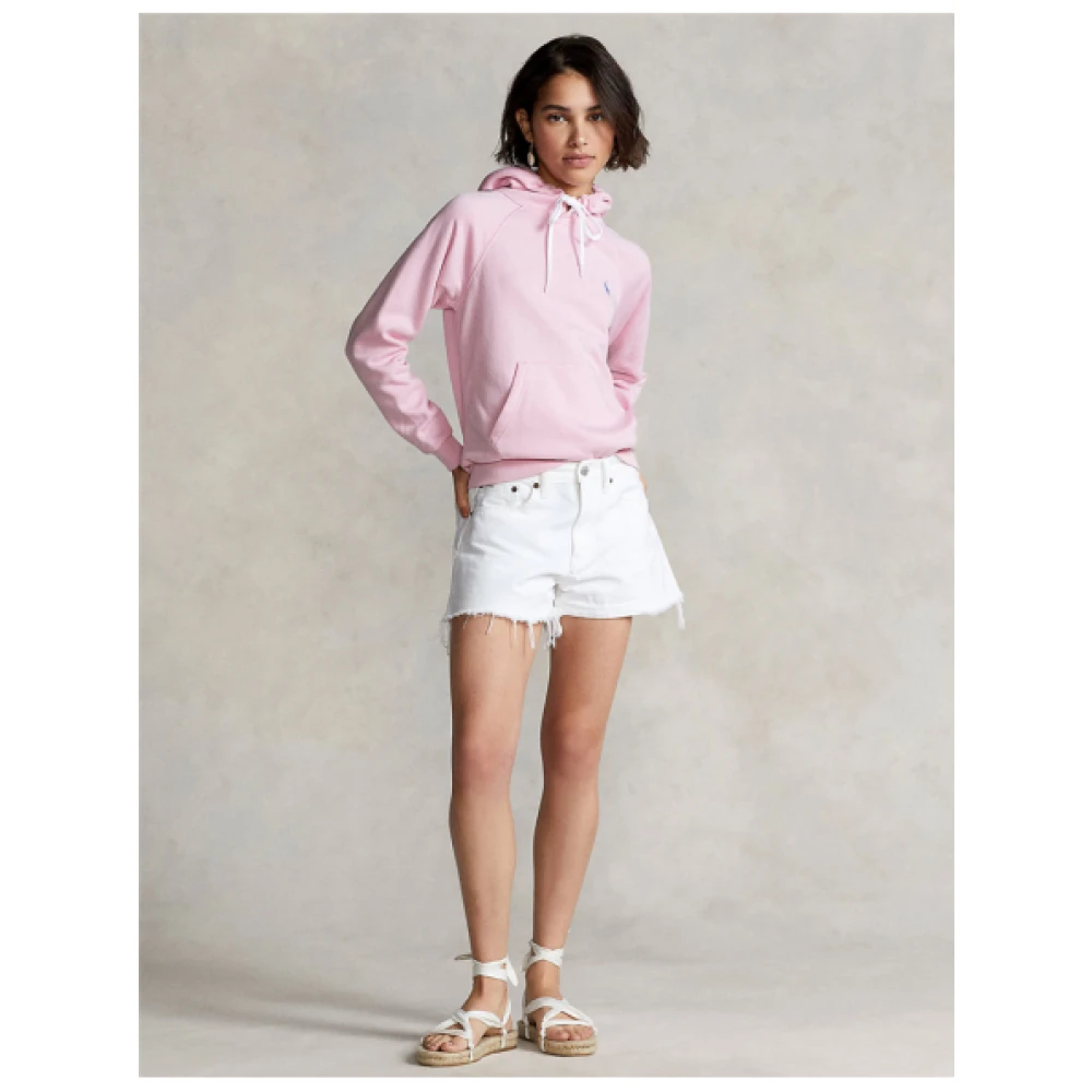 Polo Ralph Lauren Lichtroze hoodie met geborduurde polospeler Pink Dames