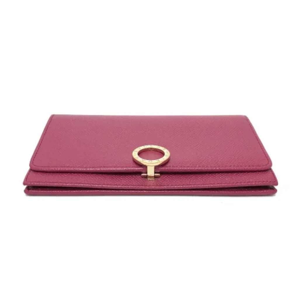 Bvlgari Vintage Pre-owned Leather wallets Pink Dames