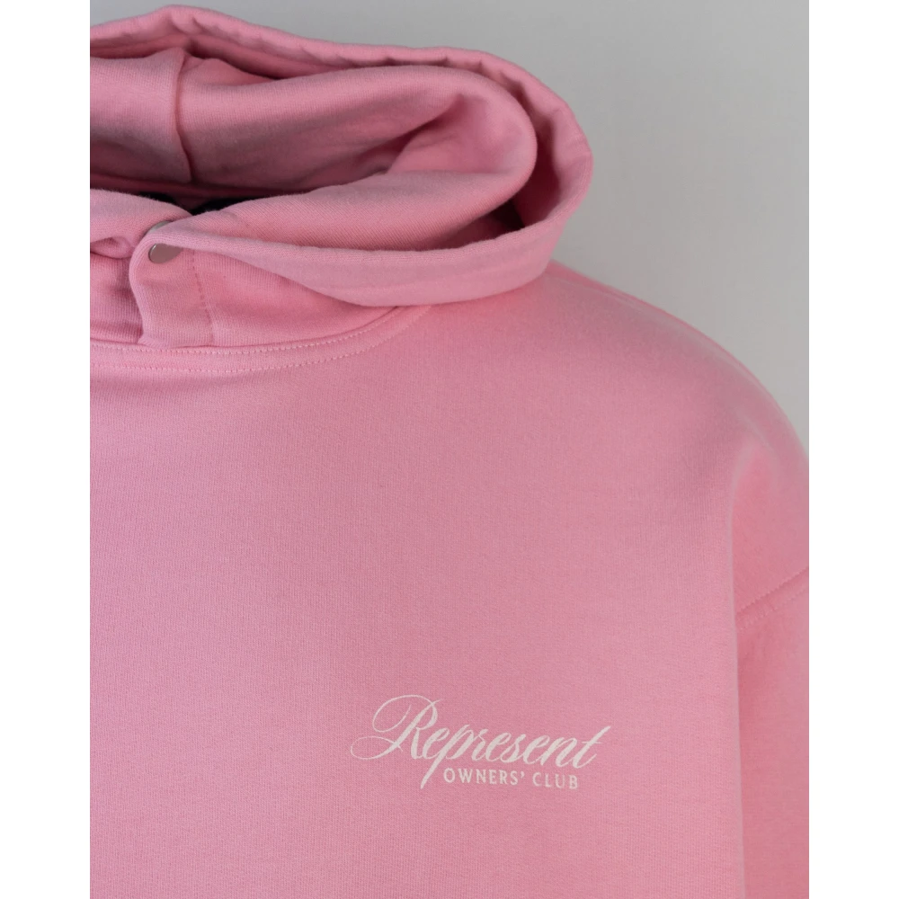 Represent Roze Hoodie Oversized met Knopen Cobrax Pink Heren