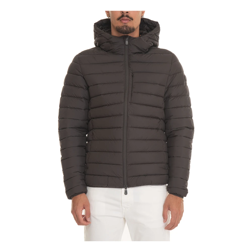 Save The Duck Gewatteerde Harrington Jas met Capuchon Brown Heren