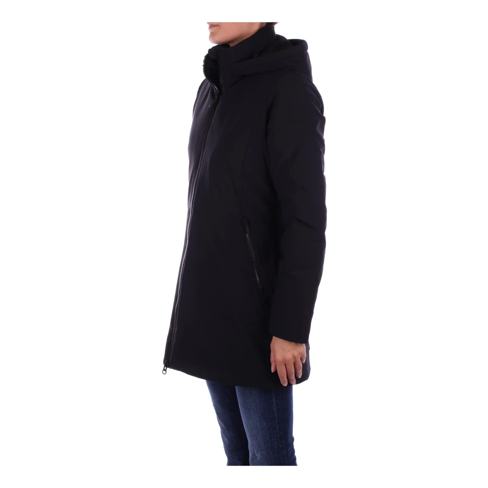 Save The Duck Zwarte Hoodie met Voorlogo Black Dames