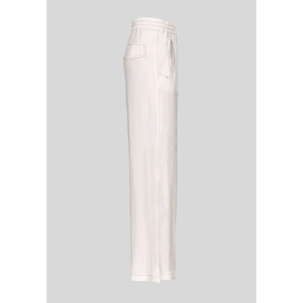 pinko Wide Trousers Beige Dames