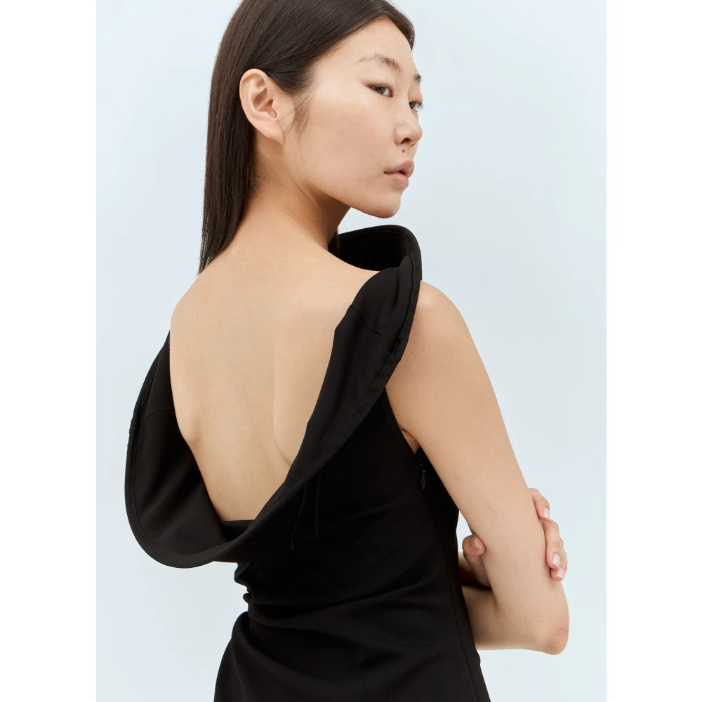 Jacquemus Bordo Mini Jurk met Bedraad Hardware Black Dames