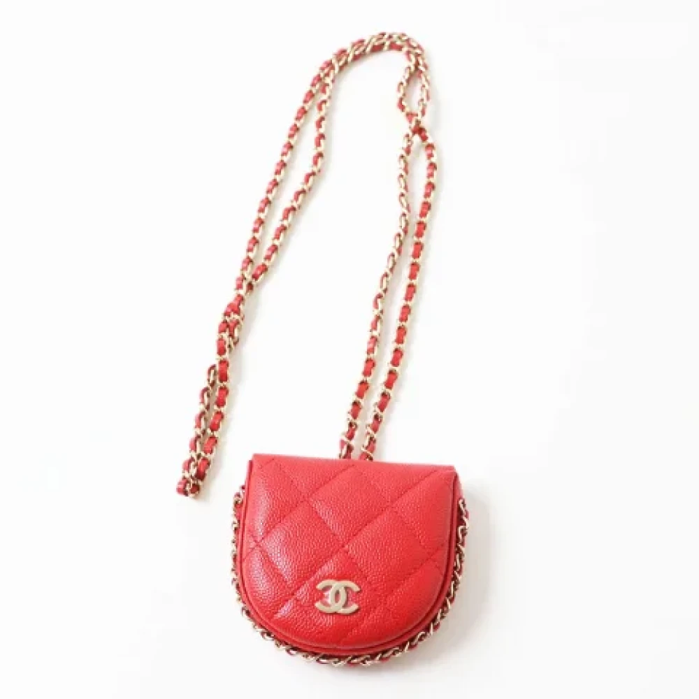 Chanel Vintage Pre-owned Leather wallets Red Dames