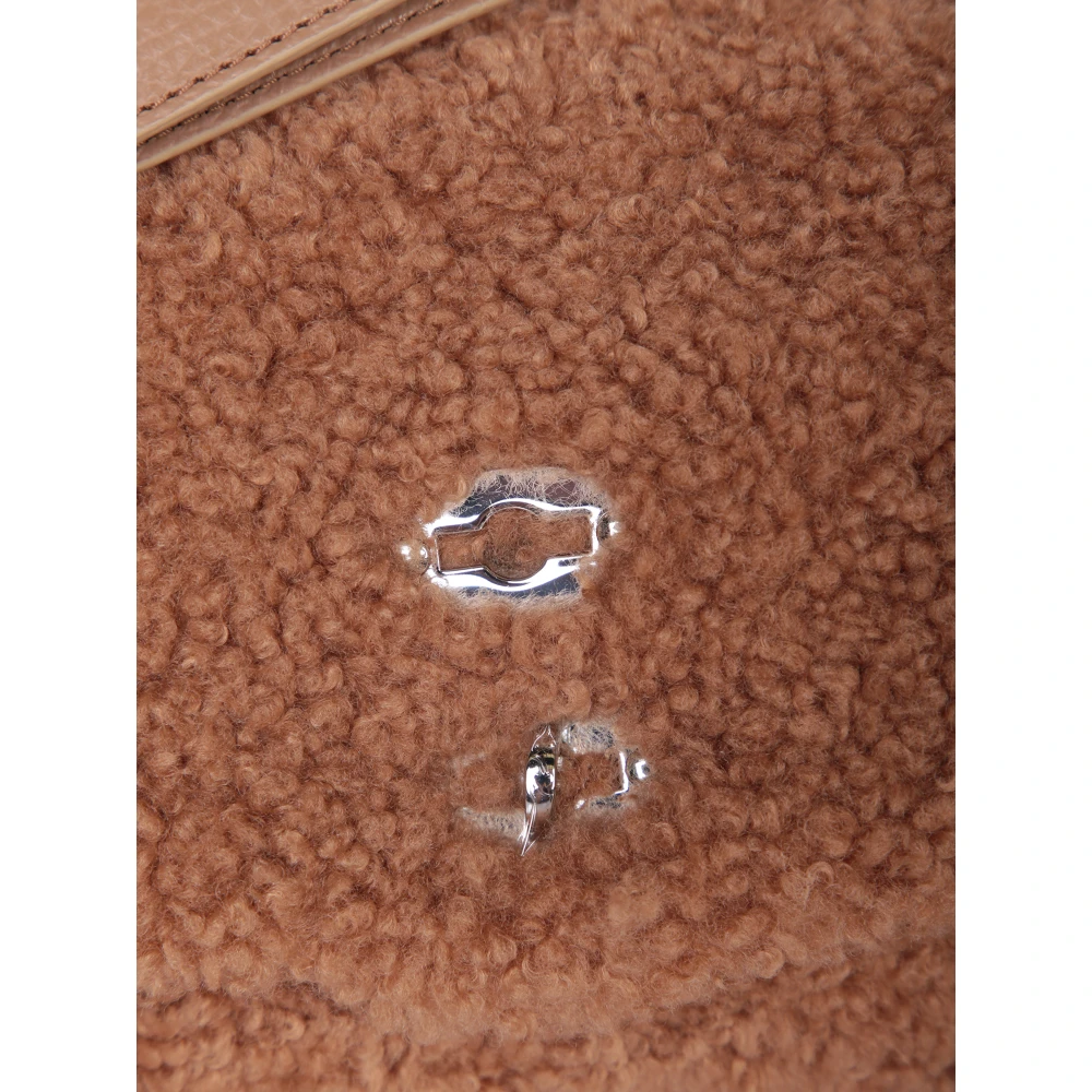 Zanellato Zachte pluche-achtige stoffen stijlvolle tas Brown Dames