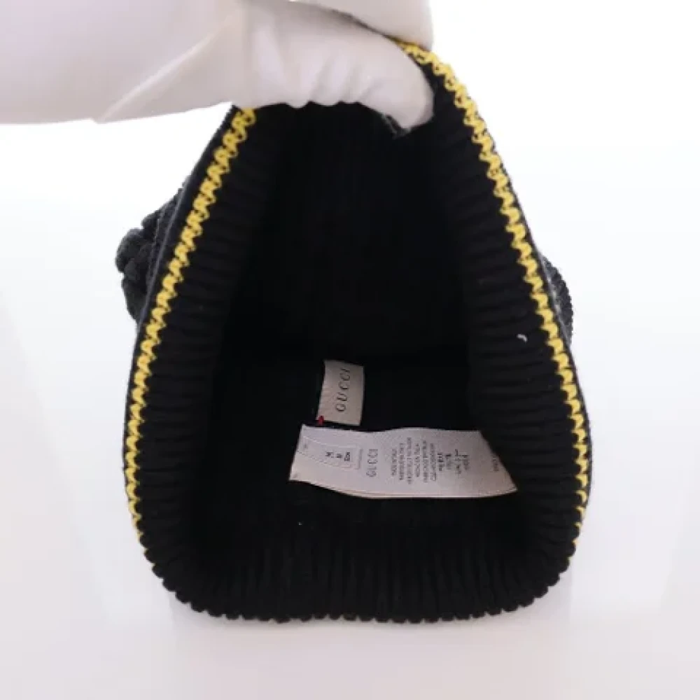 Gucci Vintage Pre-owned Wool hats Black Dames