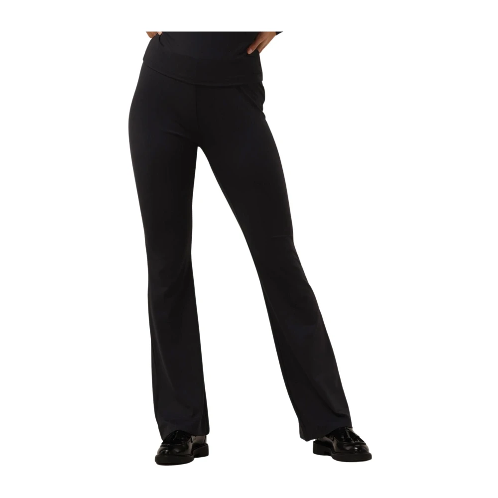 Notre-v Dames Broeken Nv Celeste Flared Pants Black Dames