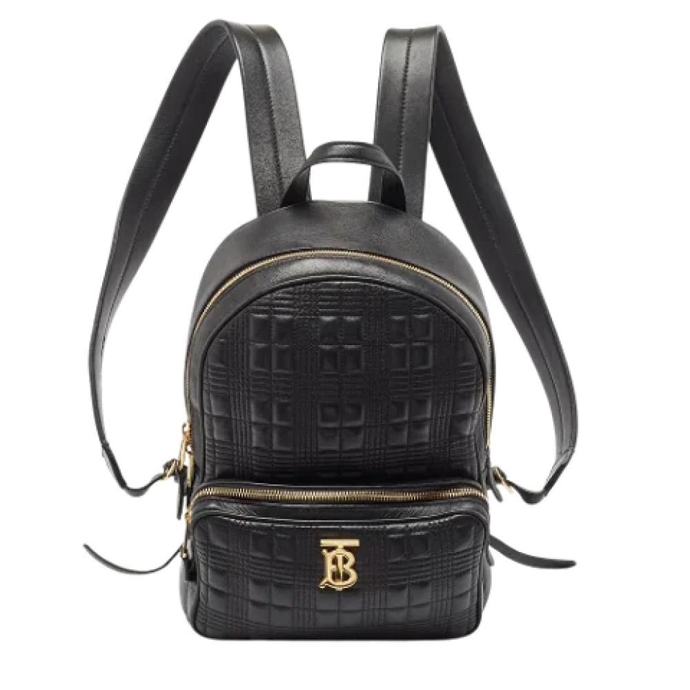 Burberry Vintage Pre-owned Leather backpacks Black Dames