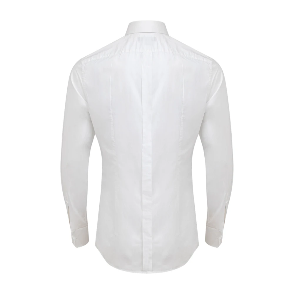 Dolce & Gabbana Geborduurd Relief Shirt White Heren