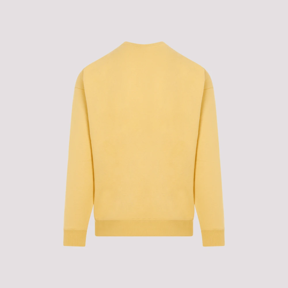Saint Laurent Gele Katoenen Hoodie Sweatshirt Yellow Heren