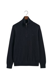 Cotton Flamme Half-Zip Sweater - Marine
