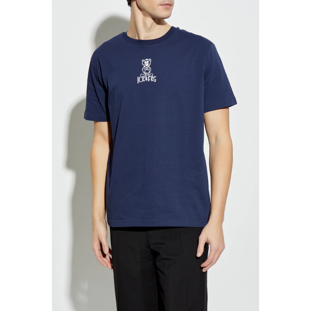 Iceberg T-shirt met print Blue Heren