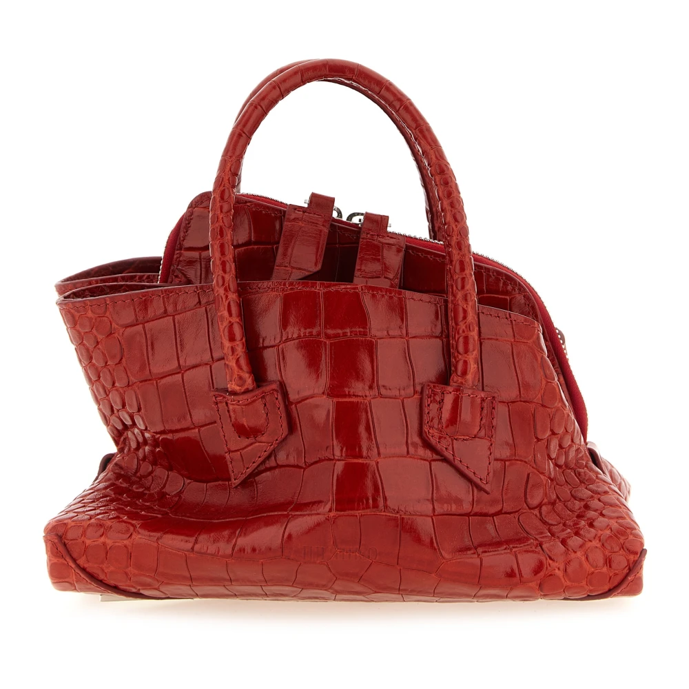 The Attico Red Calf Leather Bos Taurus Handbag - Image 6