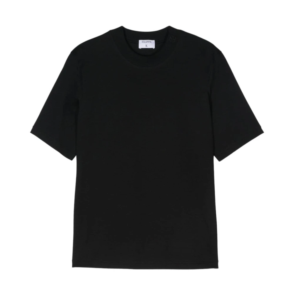 Filippa K Zwarte Mock Neck Top Black Dames