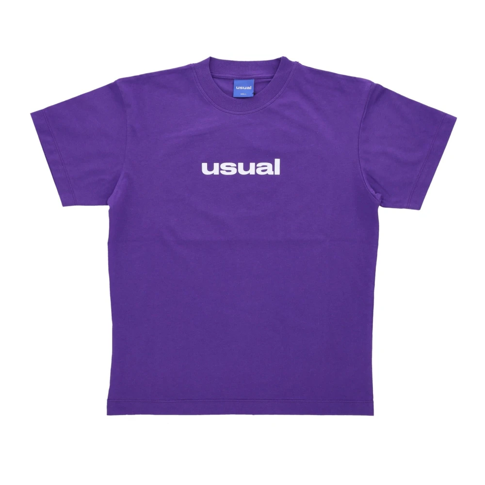 Usual Lokale Tee Paarse Heren T-Shirt Purple Heren