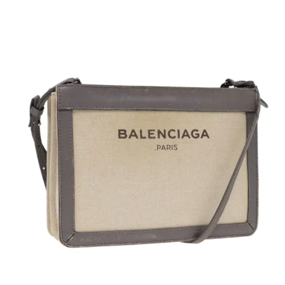 Balenciaga Vintage Pre-owned Canvas balenciaga-bags Beige Dames