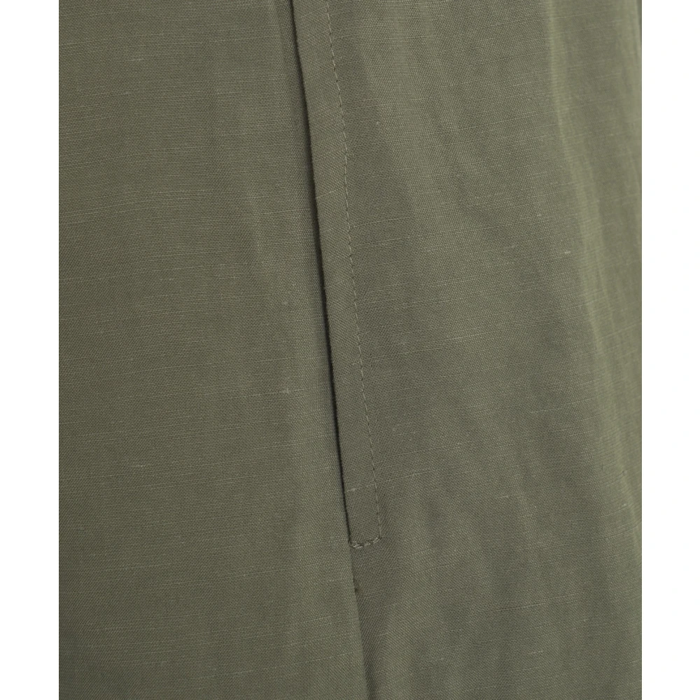 8pm Groene Linnen Blend Shorts Caruso Stijl Green Dames