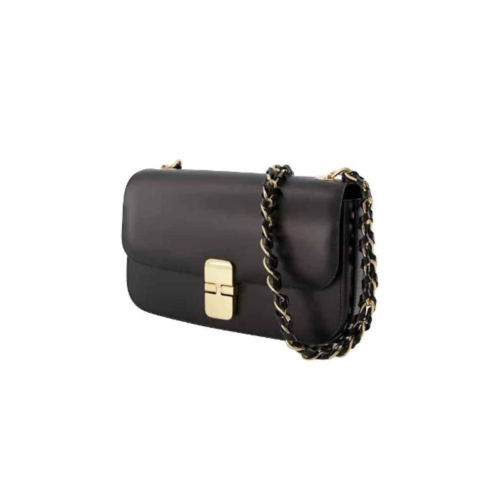 A.p.c. Leather shoulder-bags Black Dames