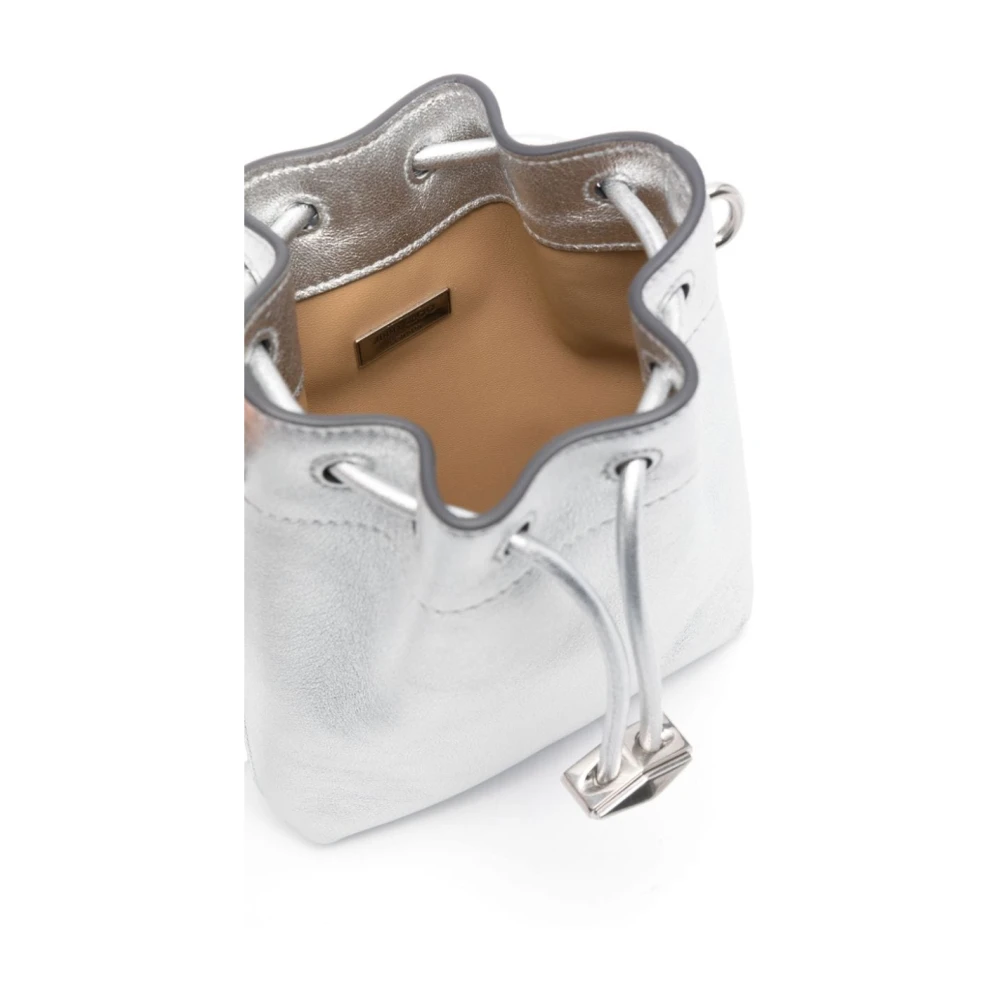 Jimmy Choo Metallic Leren Schoudertas Gray Dames