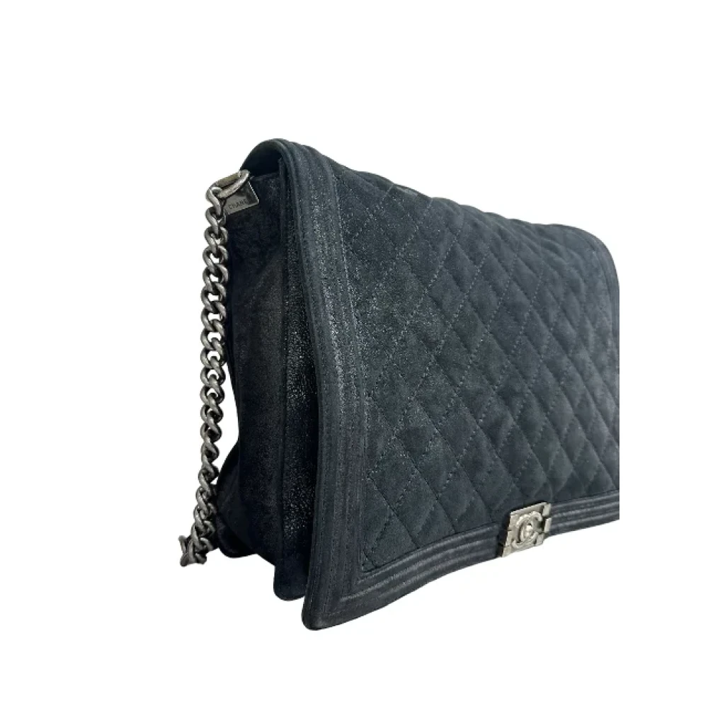 Chanel Vintage Pre-owned Suede shoulder-bags Black Dames