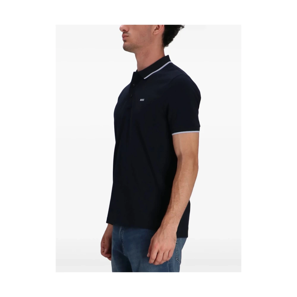 Hugo Boss Midnight Blue Polo Sweater Blue Heren