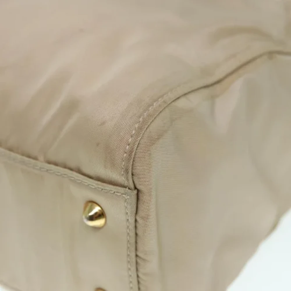 Prada Vintage Pre-owned Fabric prada-bags Beige Dames