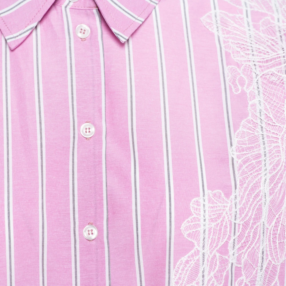&Co Woman Overhemd met lange mouwen effen kleur Pink Dames