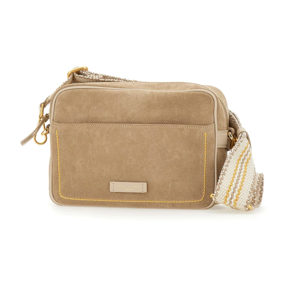 Gianni Chiarini Suede Nina Clutch Tas Zandkleur Beige Dames