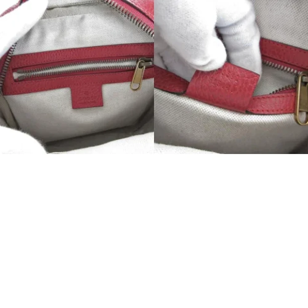 Gucci Vintage Pre-owned Leather gucci-bags Red Heren