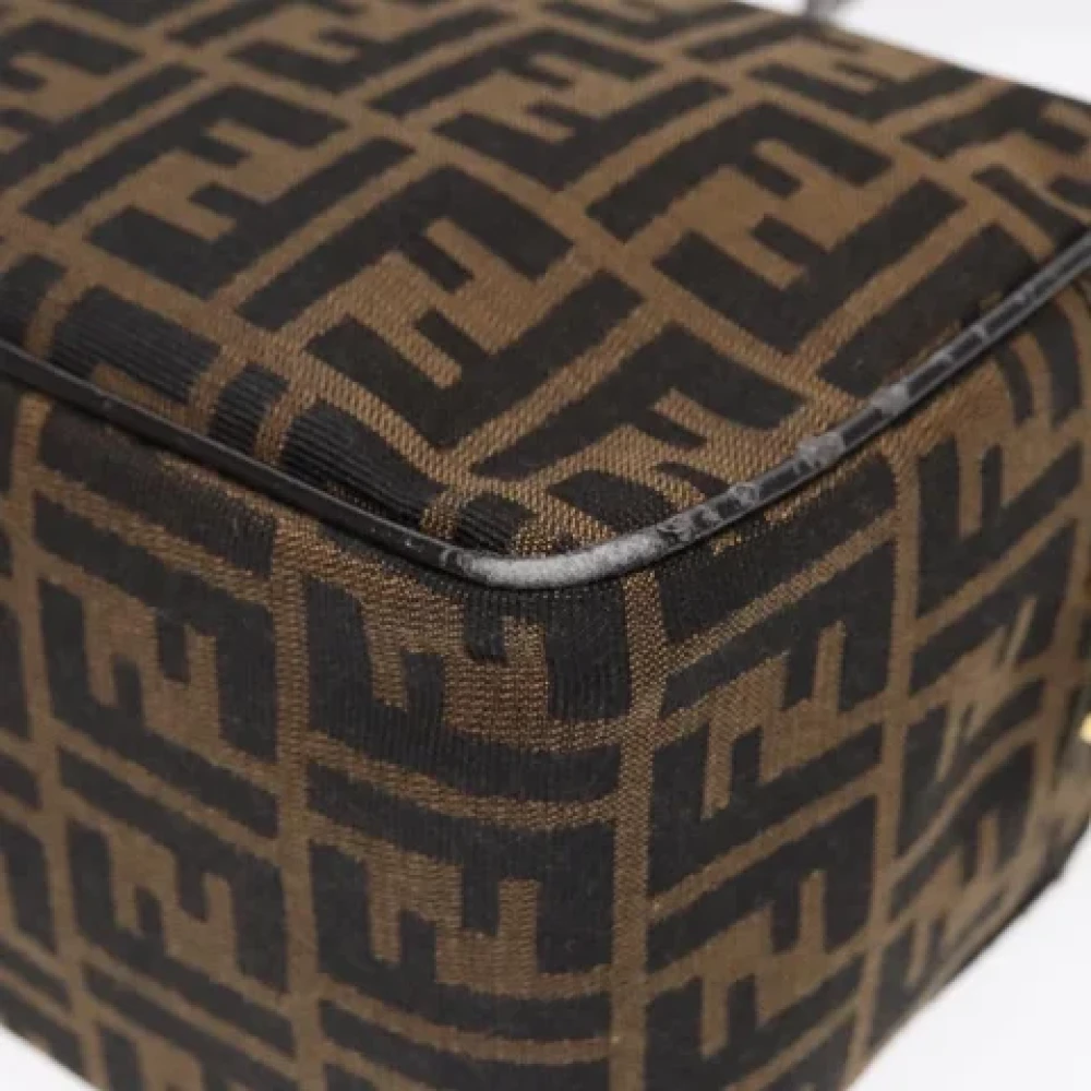 Fendi Vintage Pre-owned Canvas shoulder-bags Brown Dames