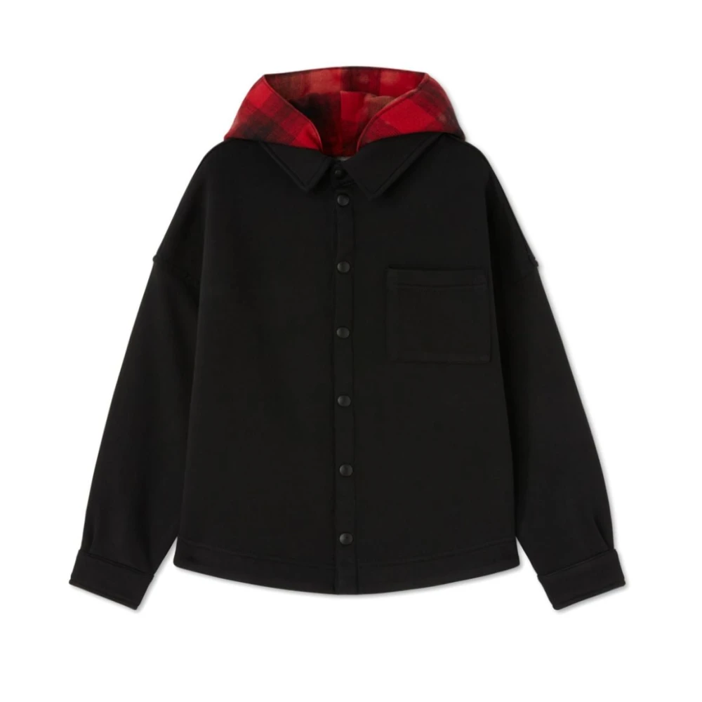 Palm Angels Boys Black Light Jackets,, Parka For Aw24 Size 10 Y