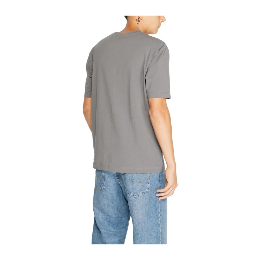 Hugo Boss Stretch Katoenen T-shirt Collectie Gray Heren