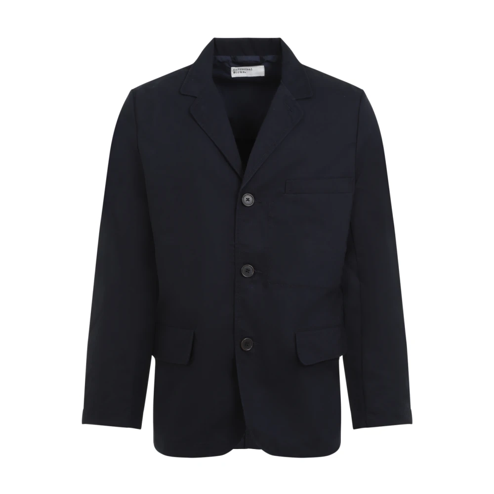 Universal Works Blauwe Jas voor Mannen Aw24 Blue Heren