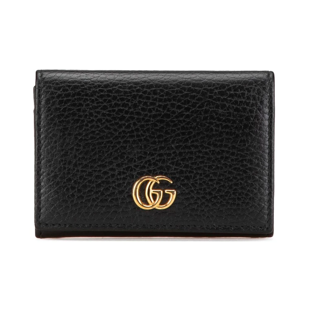 Gucci Vintage Women's Black Pre-Owned Gg Marmont Wallet