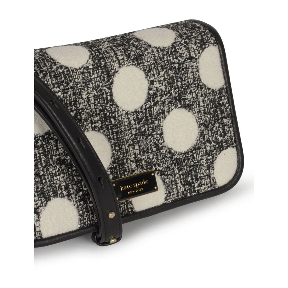Kate Spade Stip Tweed Crossbody Tas Black Dames
