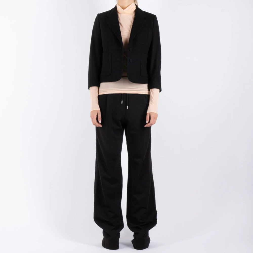 Dries Van Noten Zwarte katoenen broek Black Dames