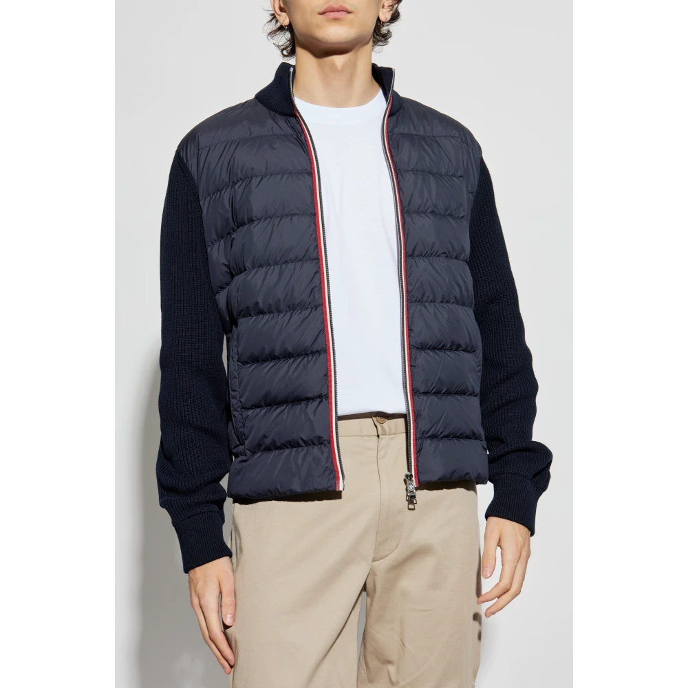 Moncler Vest met dons inzetstuk Blue Heren